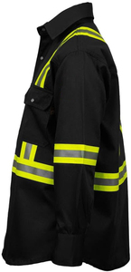 Vêtements de travail de sécurité en coton imprimé avec logo, combinaison haute visibilité, chemise anti-poussière, chemises de chantier, uniforme de sécurité d'usine, OEM - Product Image 3