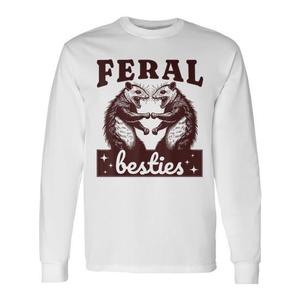 Maglietta a maniche lunghe Possum Feral Besties Best Friend Twinning BFF, design promozionale personalizzabile - Product Image 1