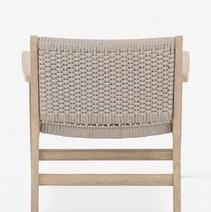 Silla decorativa para interior/exterior, acabado natural con cuerda - Product Image 4