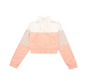 Veste coupe-vent pour femmes en gros pull personnalisé tissu polyester respirant à capuche femmes coupe-vent veste de sport - Product Image 1