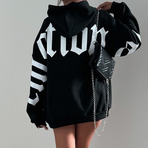 Vente en gros de sweat-shirts et de sweats à capuche pour femmes, à manches longues, imprimés et surdimensionnés - Product Image 1