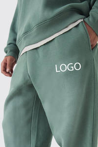 Baggy de jogging Streetwear 100% coton pour femmes pantalon de survêtement à jambes larges avec logo personnalisé pantalon respirant et lourd pour homme - Product Image 3