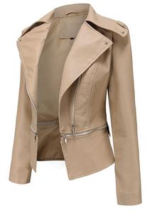 Chaquetas genuinas de piloto de talla grande a la moda para mujer, bombardero de cuero personalizado con cuello levantado, forro suave y cómodo - Product Image 2