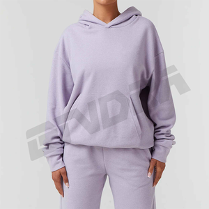 Meilleur survêtement pour femmes à la mode 100% coton pull et pantalon surdimensionnés Design unique décontracté confortable deux pièces salon - Product Image 4