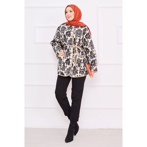 Chaqueta de Cuero Acolchada Estilo Bohemio Personalizable para Mujer, Reversible, con Detalles de Bolsillos - Talla 2 XXL para Otoño y Primavera - Product Image 4
