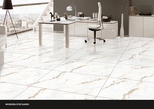 Azulejos de pared y suelo de porcelana pulida de gran formato de 24x48 pulgadas Lux Statuario Acabado brillante Grado superior 600x1200mm Azulejos de Statuario - Product Image 3