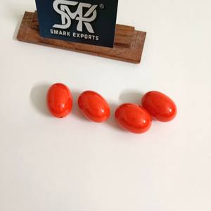 Perles en résine ovales orange écologiques faites à la main, style ange, finition lisse pour la fabrication de bijoux, fournitures d'artisanat, bracelets et colliers DIY - Product Image 3