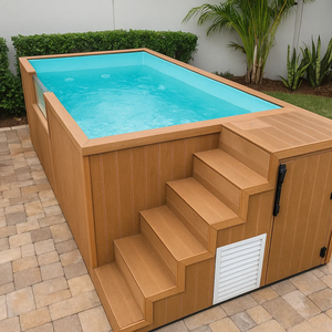 <span class=keywords><strong>Piscine</strong></span> rectangulaire pour adultes en bois avec fenêtre en verre <span class=keywords><strong>de</strong></span> qualité chinoise, <span class=keywords><strong>spa</strong></span>, <span class=keywords><strong>piscine</strong></span> <span class=keywords><strong>de</strong></span> plongée, fournitures pour <span class=keywords><strong>piscine</strong></span> - Product Image 1