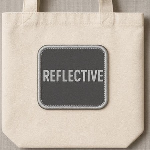 Patchs de sécurité en tissu tissé brodé réfléchissant 3D haute visibilité de haute qualité, cœur, fleur, pour vestes, sacs à dos - Product Image 3