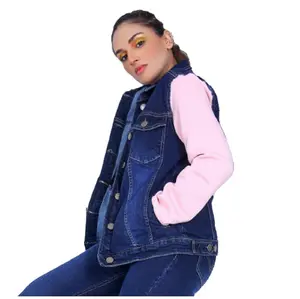 Prezzo a buon mercato di fabbrica all'ingrosso di alta qualità Jeans donna giacca di Jeans giacche più vendute 2022 con logo personalizzato roba ombra et