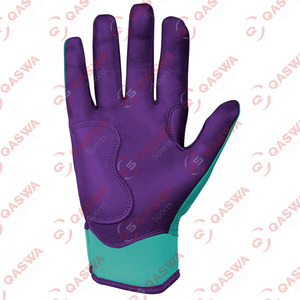 Baseball Batting Gloves Highly Durable Professional Baseball Batting Gloves Custom Leather <b>Hook</b> and Loop Closure Training - Product Image 2