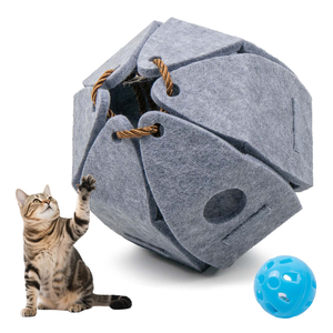 Juguete de Fieltro para Gatos, Bola con Campana Azul, Interactivo, Plegable, Casa de Juegos para Gatos de Interior, Ecológico, Capacidad de 66L, Entretenimiento para Mascotas - Product Image 4
