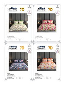 Juego de Sábanas de Algodón Black Diamond 7D de 4 Piezas con Estampado Floral, Funda de Edredón y Fundas de Almohada, Ropa de Cama Moderna para Toda Temporada - Product Image 2