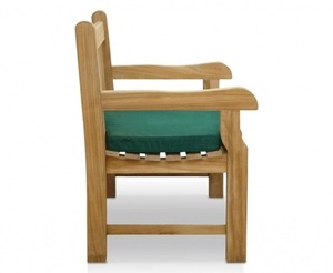 Banc de patio en teck massif de qualité supérieure - Meubles d'extérieur résistants à l'eau, design moderne minimaliste, 2 places, pour hôtels - Product Image 3