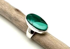 925 argent Sterling plaqué rhodium Malachite pierres précieuses Style Boho bague de mariage à la main pour les femmes cadeau maman - Product Image 3