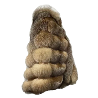 Nouvelle veste bomber tendance pour femmes adultes en fourrure de renard doré naturel, fermeture éclair, chauffante, respirante, coupe-vent, finition soignée