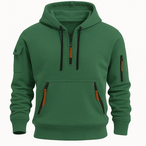 Your Own Custom Print <b>Design</b> Men's Hoodies 100% Organic Cotton Waterproof Eco-Friendly Pullover Winter Wear OEM <b>Service</b> - Product Image 2