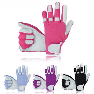 Guantes de jardinería de cuero para hombres y mujeres Guantes de trabajo de jardín resistentes a prueba de espinas Diseño de logotipo personalizado Guantes de trabajo impresos - Product Image 1