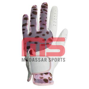 Fabrication professionnelle de gants de golf pour hommes en cuir véritable blanc imperméable de haute qualité, sur mesure, pour la main gauche - Product Image 3