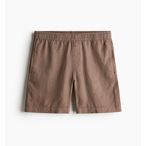 2025 Shorts de sport sur mesure pour hommes en coton non doublé avec motif solide couleur Beige foncé teint uni nouveau dernier design - Product Image 1