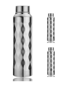 Botella de agua con forma de diamante de acero inoxidable con logotipo personalizado 304 grado 500ml, frasco de agua de acero inoxidable con forma de diamante - Product Image 6