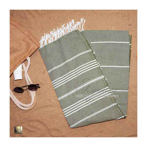 Toalla de playa turca de algodón ligero a mano, artículos esenciales de viaje de verano de secado rápido, envoltura de Hammam Peshtemal para Spa Picnic - Product Image 2