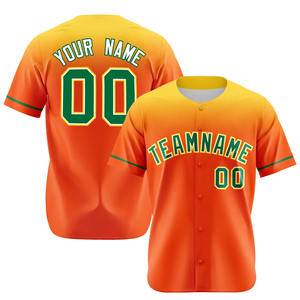 Wholesale Blank Baseball Jersey Sublimation Mesh Print Teams Men Custom Embroidery Gradient Color Baseball Jerseys - Product Image 3