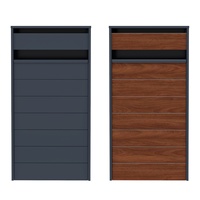 Boîte de livraison de colis extérieure, boîte aux lettres pour colis autoportante, acier galvanisé avec revêtement thermique, boîte à colis extérieure pour la maison, accès arrière