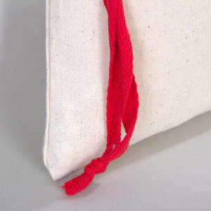 Red <b>Drawstring</b> Fabric <b>Pouch</b> 6 W X 8 H Organic Cotton Screen Printing for Clothing Crafts Dust Stickers Packaging Promotions - Product Image 6