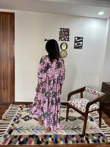 Main bloc imprimé femmes décontracté Maxi robe été Floral imprimé Midi robe bohème Floral imprimé Maxi robe - Product Image 3