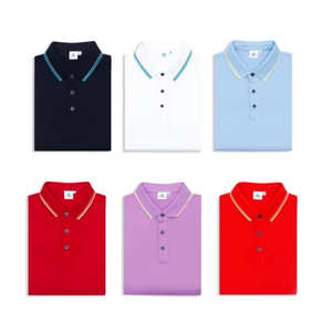 Gran oferta, logotipo bordado personalizado para Polo, ropa de Golf de seda de tacto suave, patrones a cuadros claros oscuros, camiseta con botones de colores para hombres - Product Image 1