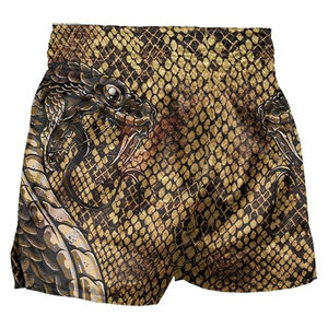 Pantalones Cortos de Boxeo Muay Thai para Hombre, Diseño de Piel de Serpiente, para Entrenamiento de Muay Thai, Kickboxing y MMA, Precio al por Mayor - Product Image 3