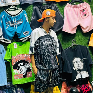 Camiseta con cuello en V y manga larga para hombre, ropa corta cómoda, logotipo estampado de nuevo diseño, talla grande, MOQ bajo, entrega rápida en oferta - Product Image 5