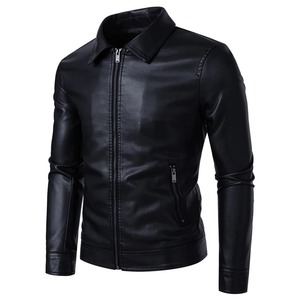 Chaqueta de Cuero para Hombre con Logotipo Personalizado en la Parte Delantera, Cuello Alto, Resistente al Agua y al Viento, con Mangas Completas y Acabado en Lona Recubierta, a Buenos Precios - Product Image 4