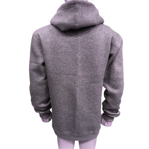 เสื้อฮู้ดดี้ OEM สีเทา แบบหนา 400GSM ผ้าฝ้าย 100% สกรีนโลโก้ตามสั่ง สำหรับฤดูหนาว อุ่นสบาย สไตล์ลำลอง - Product Image 4