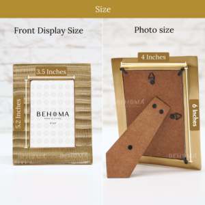 กรอบรูปอะลูมิเนียม BEHOMA Gold 4x6 ลายคลื่น น้ำหนักเบา ทนทาน ผลิตในอินเดีย สำหรับตกแต่ง - Product Image 5