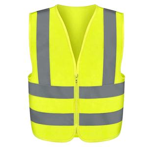 Chaleco de Seguridad Unisex OEM de Alta Visibilidad, Material Spandex, Bolsillos Multifuncionales, Cierre Frontal con Cremallera, para Uso en Obras de Construcción - Product Image 1