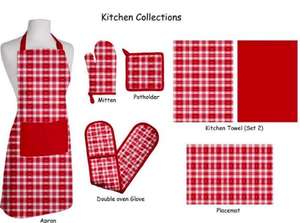 Ensemble de tabliers de cuisine à usage domestique imprimé de concepteur multicolore en gros antidérapant résistant à la chaleur mitaine, porte-pot et serviette - Product Image 5