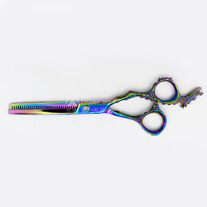 Tijeras de corte de pelo de acero japonés al por mayor con mango de dragón buenos salones tijeras de adelgazamiento de acero inoxidable - Product Image 1