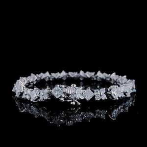 Princess Cut Diamond Tennis <b>Bracelet</b> Luxury Mixed Shape Diamond <b>Bracelet</b> VVS VS Lab Grown <b>Stones</b> Custom Wholesale Jewelry - Product Image 2