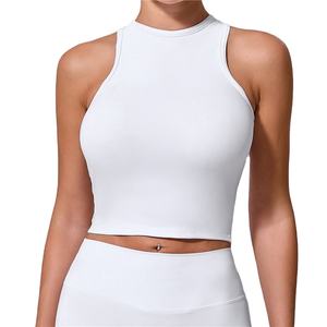 RUIQUWIN – Débardeur de sport décontracté respirant pour femme, haut de yoga OEM avec manches rayées, vêtements de yoga pour femme - Product Image 4