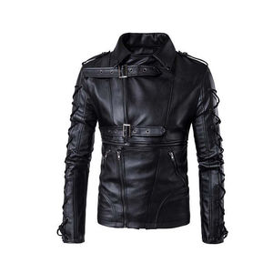 Veste en cuir souple vierge durable meilleure qualité Logo OEM vierge pas cher respirant à l'intérieur prix le moins cher Veste en cuir PU pour hommes - Product Image 2