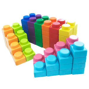 100 Piezas de Bloques de PP Suaves de Tamaño Único, 3.5 cm, 10 Colores Surtidos, AC192-AC208, Juguete Educativo Compatible, Juego de Bloques de Plástico, CE - Product Image 3