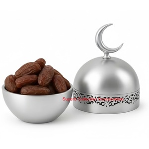 Ajwa orgánico Premium Fechas de Madinah Natural Soft Chewy Arabian Khajoor Fruta seca saludable en un elegante tazón decorativo para servir - Product Image 6