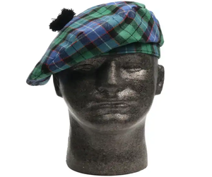 Personalizado Escocés Glengarry Pipe Band Glengarry Gris Negro Verde Glengarry y Balmoral Sombreros TOP National Tartan Balmoral Hat - Product Image 6