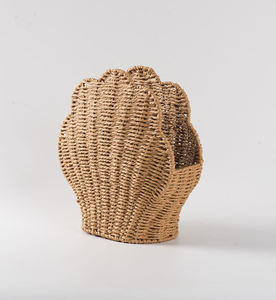 Panier en coquillages vintage tissé à la main, boîtes de rangement et organisateurs en corde de papier naturelle - Product Image 3