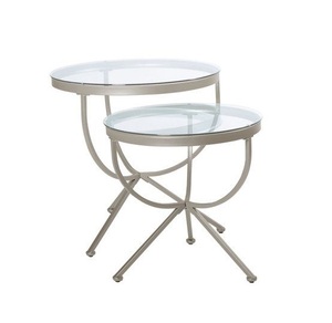 Table d'appoint de forme ronde en acier inoxydable fait à la main pure pour la décoration plate de la maison et pour la réception uniquement - Product Image 3