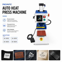 Presse à chaud pneumatique automatique pour étiquettes, plusieurs tailles disponibles, presse de transfert DTF pour étiquettes de t-shirts, logos et patchs