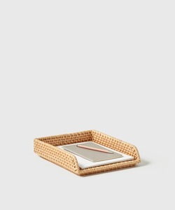 Vietnam Decorative Woven Rattan Stackable Letter Tray Handicraft Organize <b>Papers</b> Seagrass Magazine Holder Wicker <b>Paper</b> Rack - Product Image 2