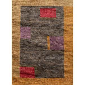 Tapis en jute et chanvre noués à la main Skjt-17 Hula, beige et marron, motif abstrait pour usage domestique - Product Image 1